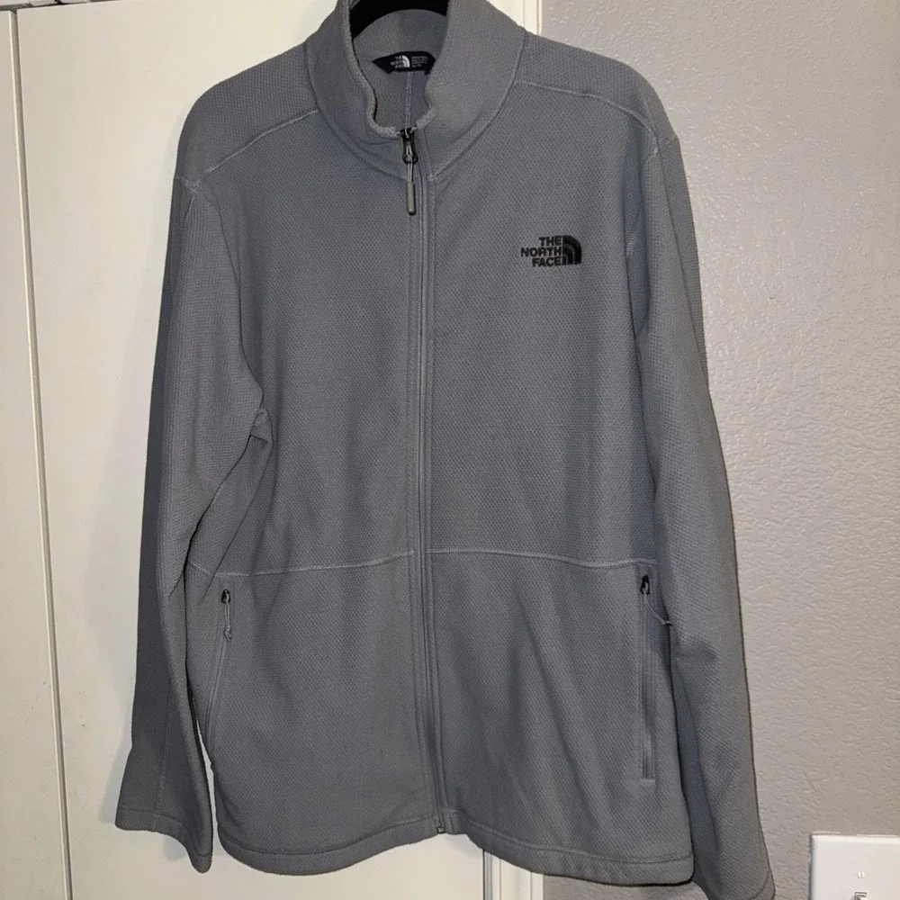 The North Face Men's TKA Glacier Full Zip Fleece Jacket Grey XL